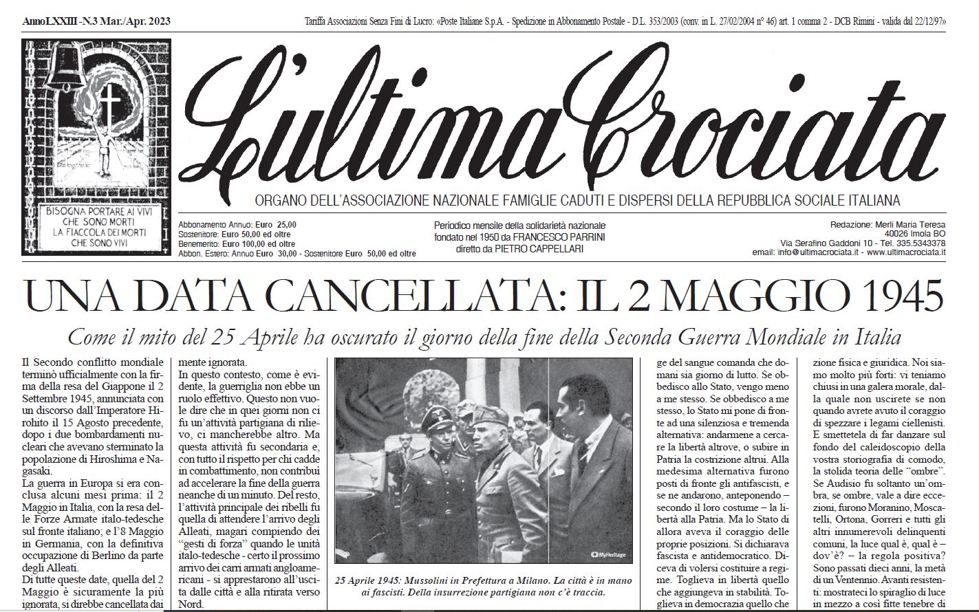 Una data cancellata: il 2 maggio 1945 – Pietro Cappellari
